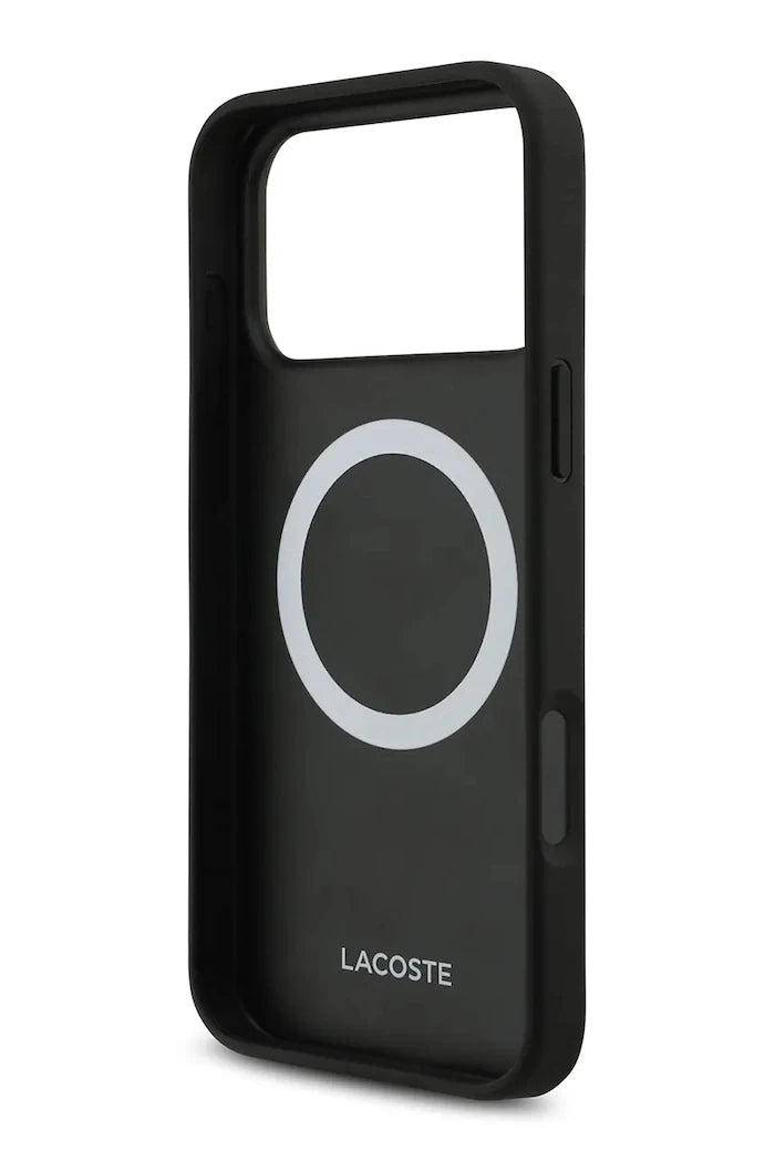 Lacoste MagSafe iPhone 17 Pro Max için Dahili Manyetik Halkalı Telefon Kılıfı
