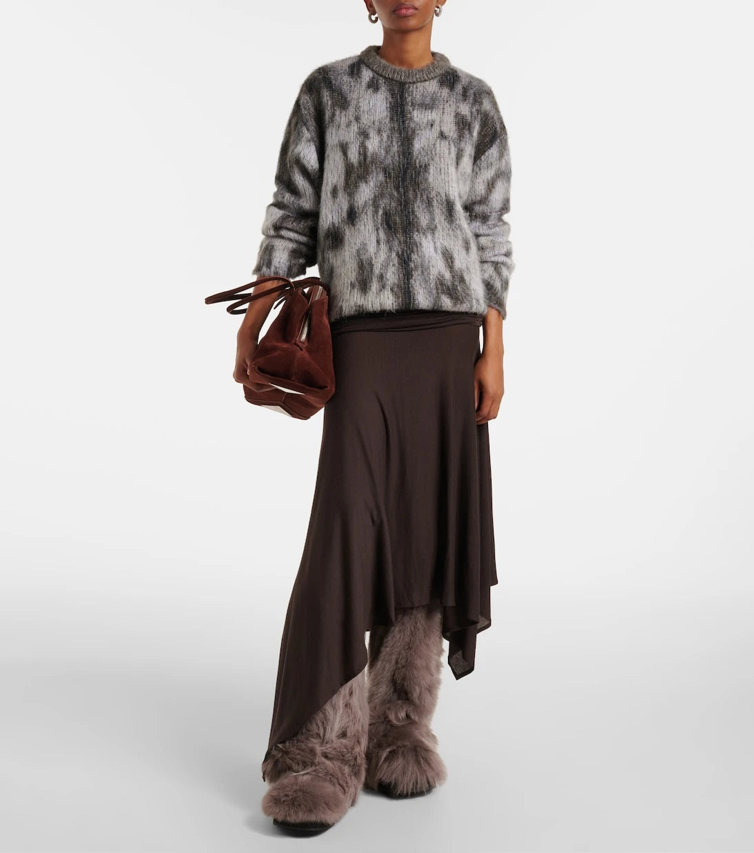 The Attico - Robin shearling knee-high boots