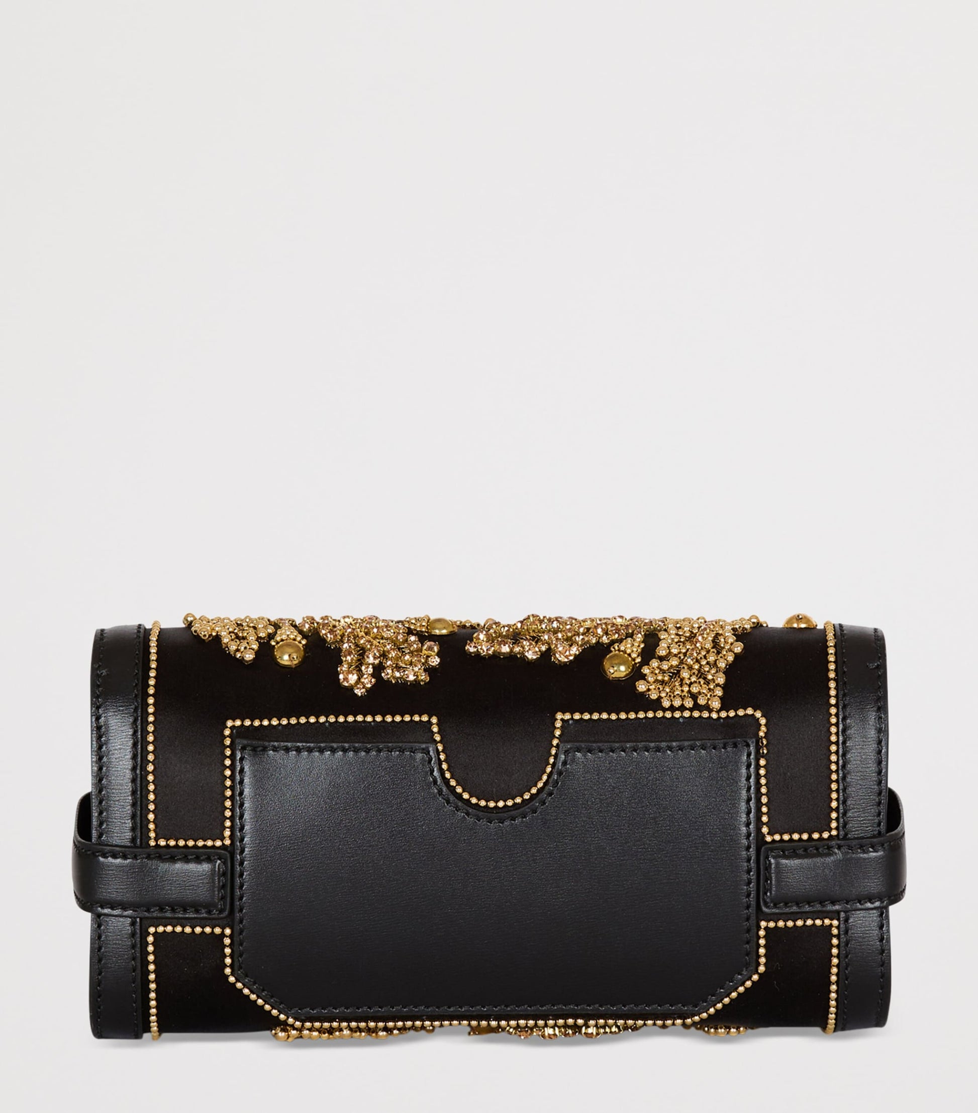 Balmain Black Leather B-Buzz 23 Clutch Bag