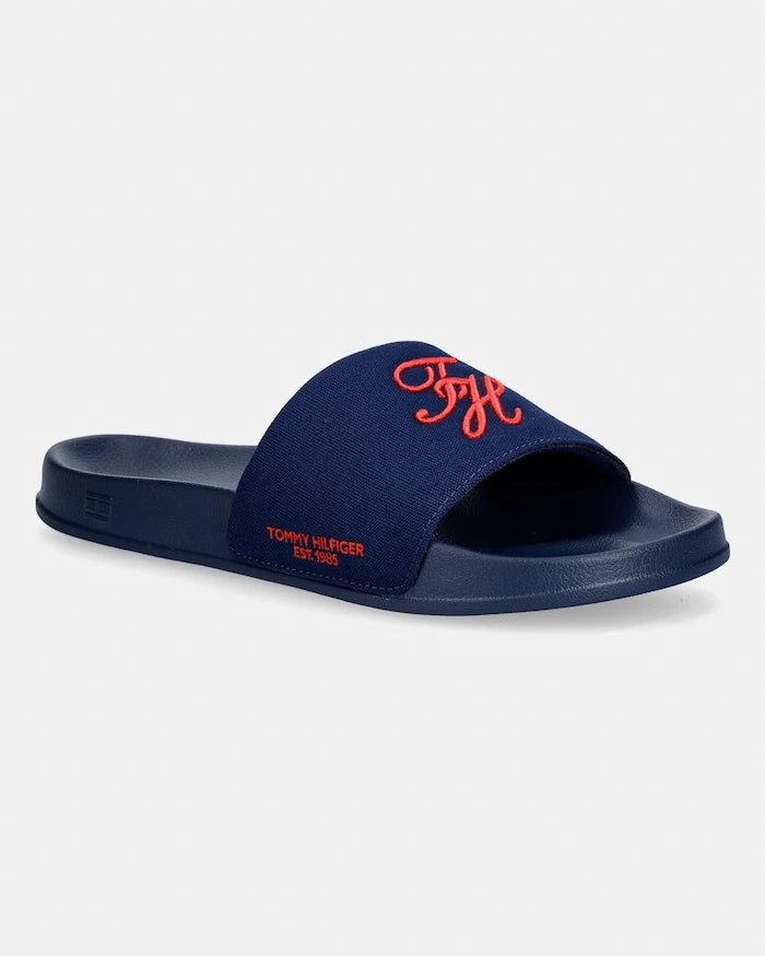 Tommy Hilfiger Erkek Terlik TH EMBROIDERY POOL SLIDE