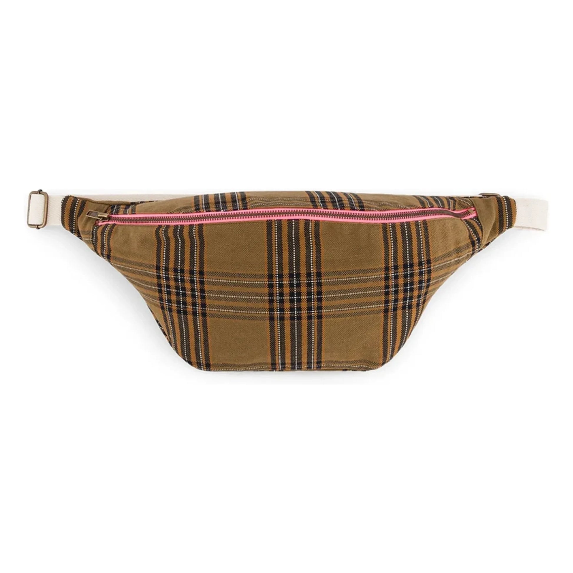 Rose in April - Tartan fanny pack | Brown