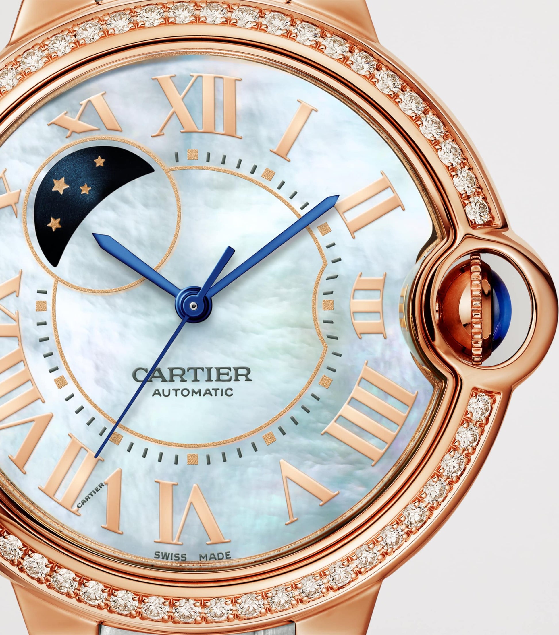 Rose Gold and Diamond Ballon Bleu de Cartier Watch 36mm