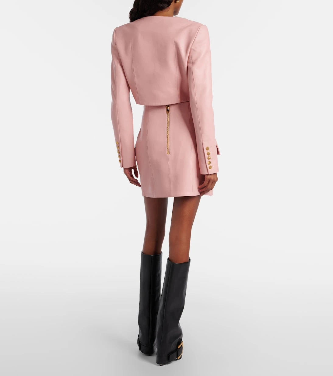 Balmain - Leather miniskirt
