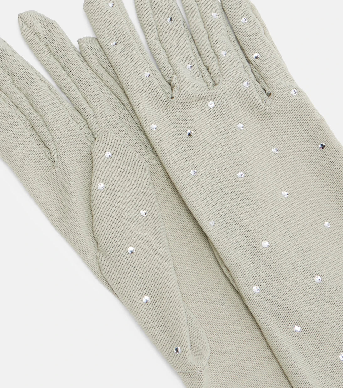 Oséree - Crystal-embellished mesh gloves