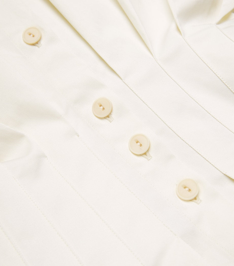 Palmer//Harding Ivory Stretch-Cotton Courage Mini Dress