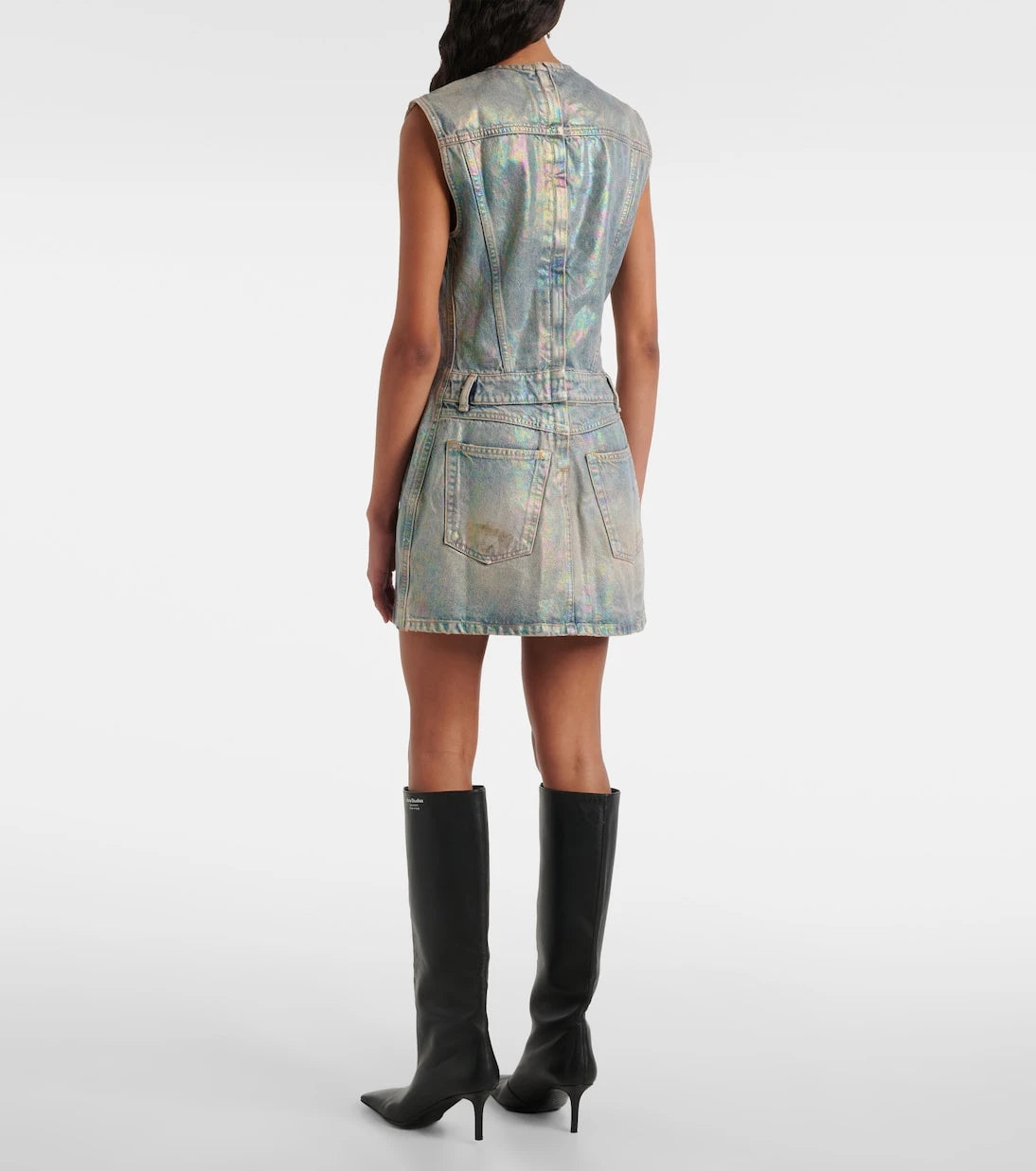 Acne Studios - Kaplamalı denim dimi elbise