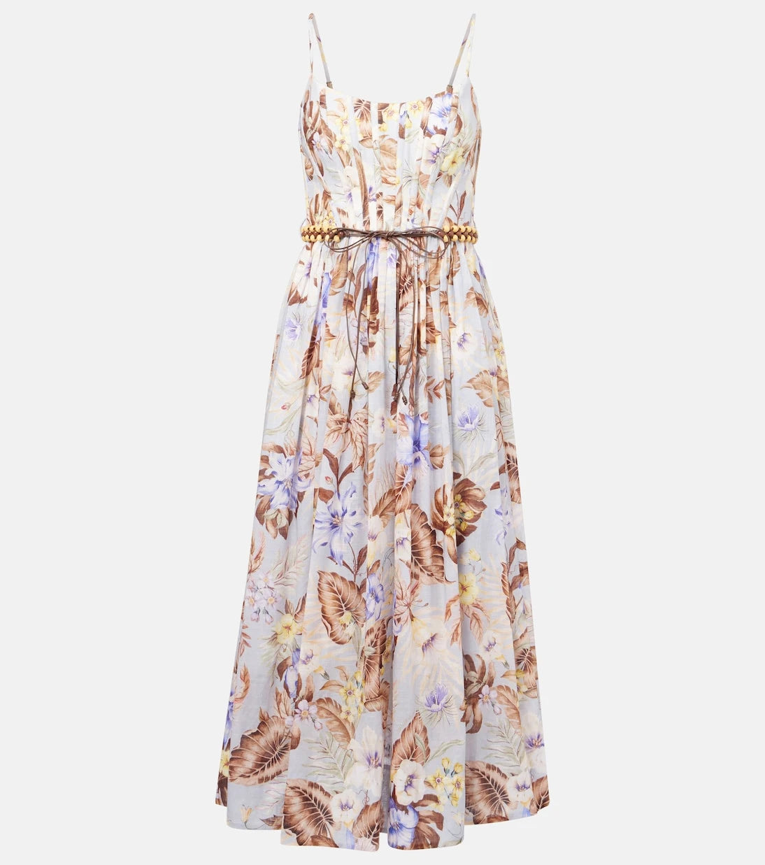 Zimmermann - Rhiannon floral cotton bustier dress
