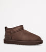 UGG Brown Suede Classic Ultra Mini Boots