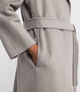 Max Mara Grey Virgin Wool Esturia Wrap Coat