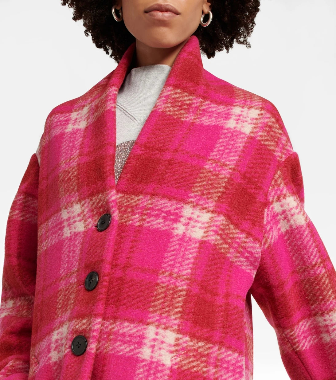 Marant Etoile - Gabriel checked flannel coat