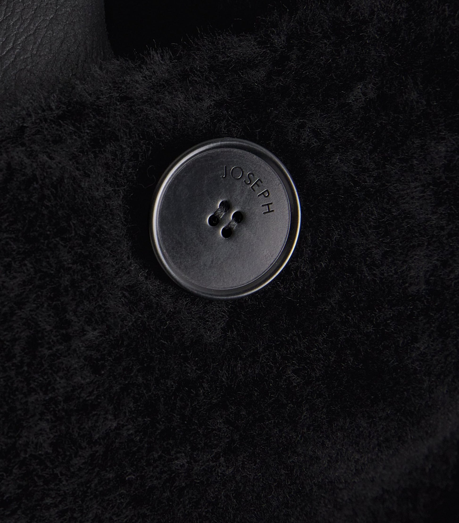 Joseph Black Shearling Reversible Alloway Jacket