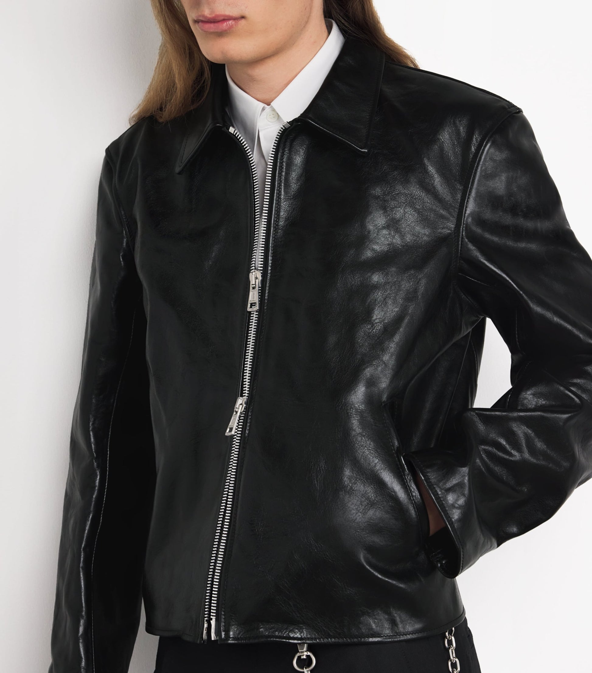 Black Leather Mini Jacket