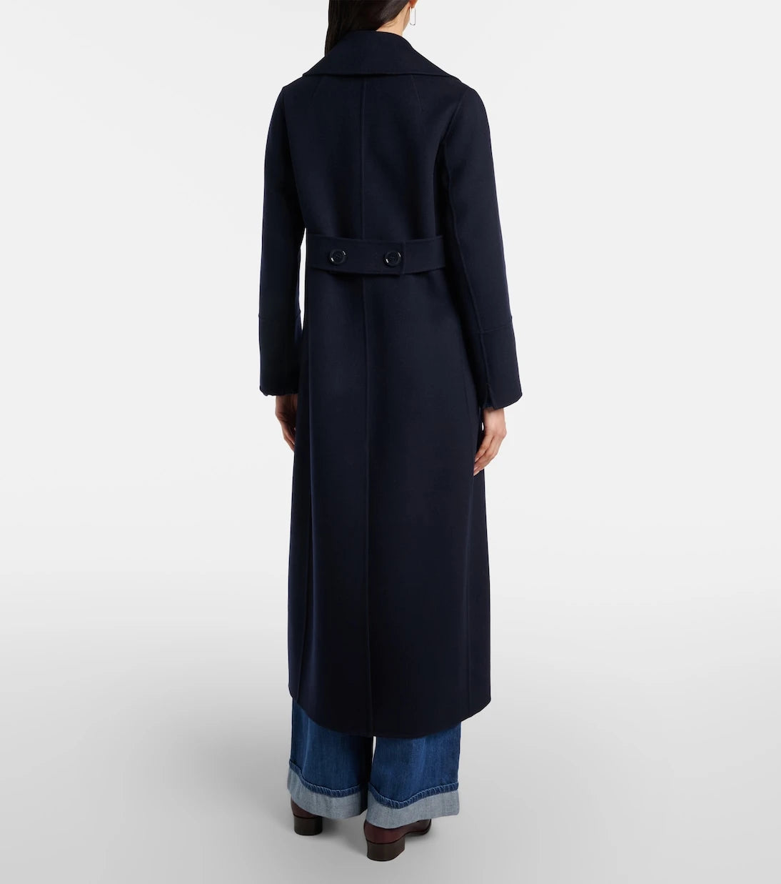'S Max Mara - معطف Custodi من صوف الفيرجن بقصة صفين أزرار