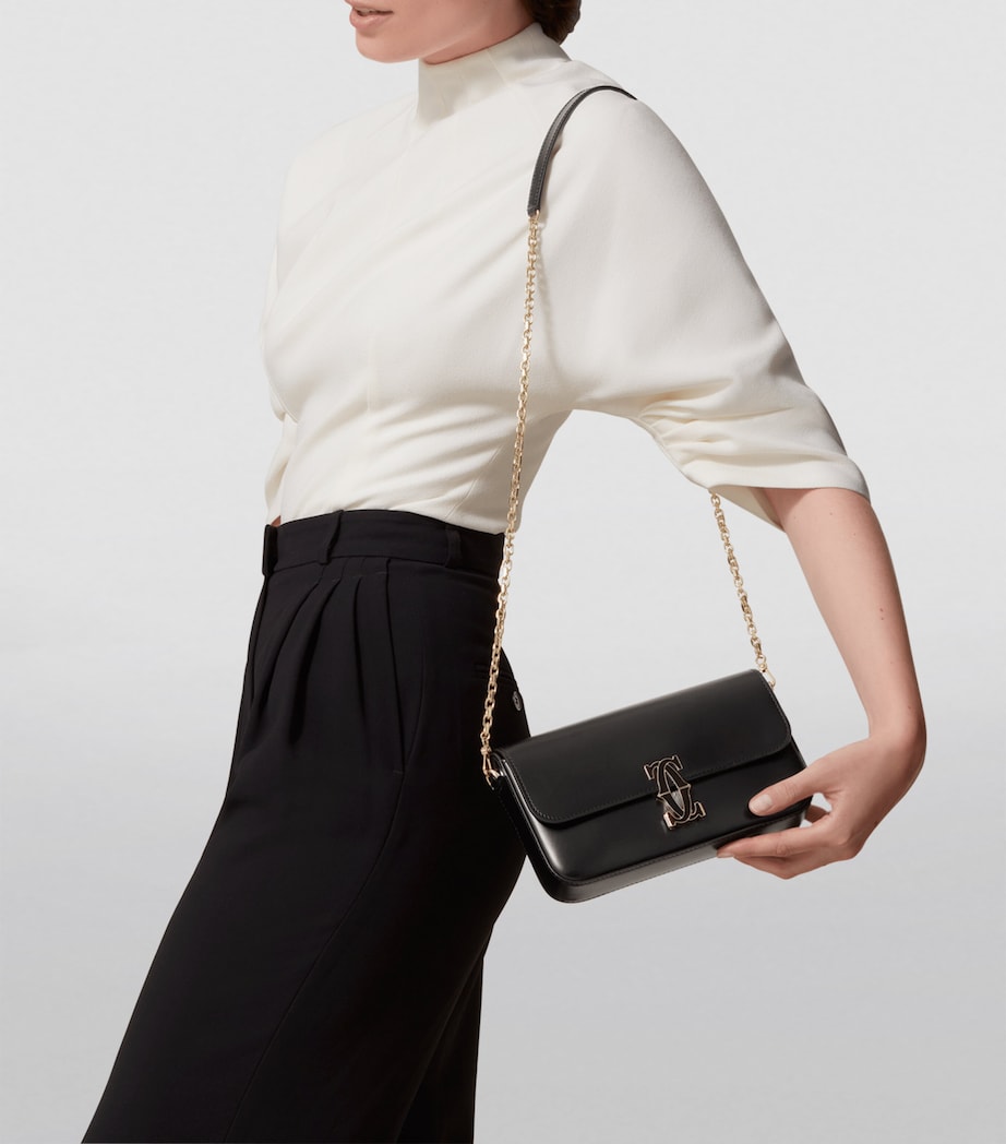 Mini Leather C de Cartier Chain Bag BLACK