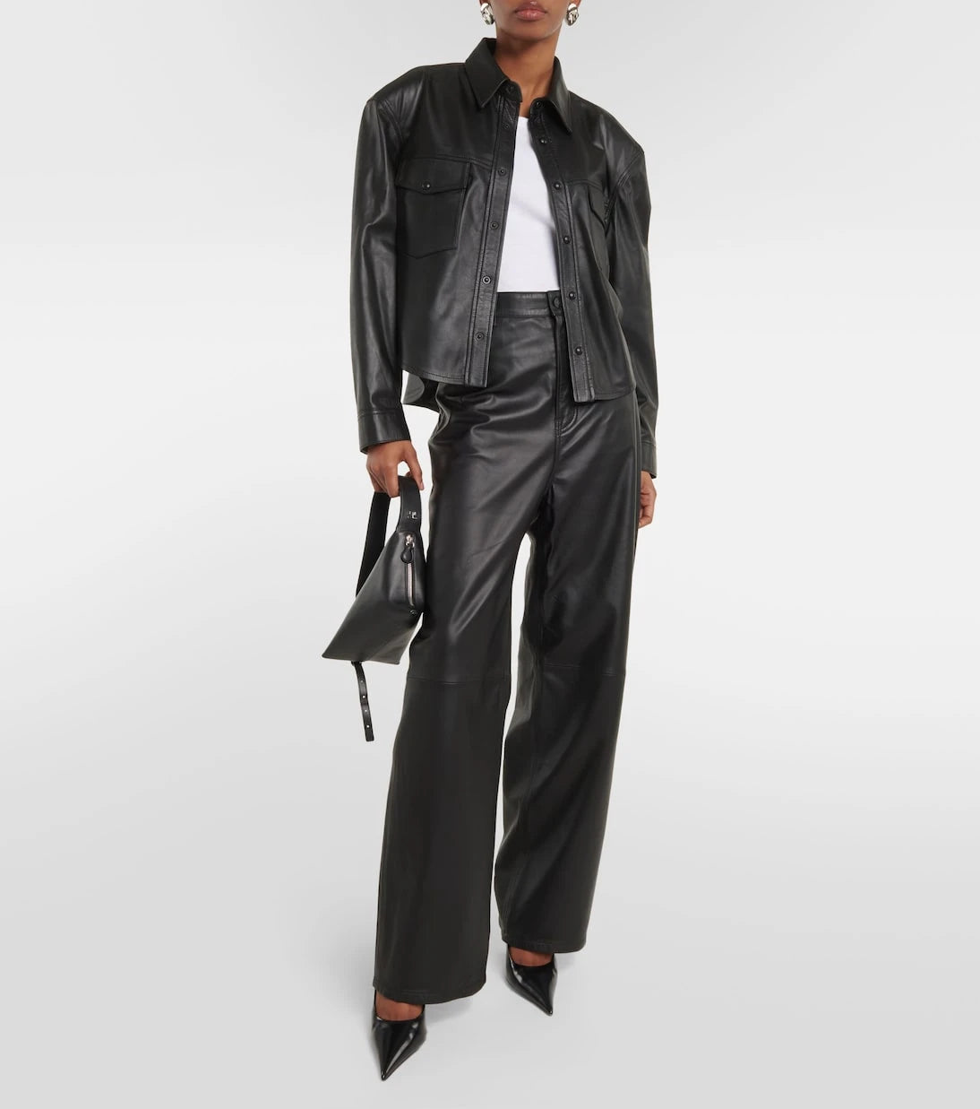 Wardrobe.NYC - High-rise leather wide-leg pants