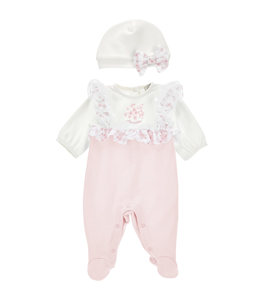 Cotton Floral All-In-One and Hat Set (1-9 Months)