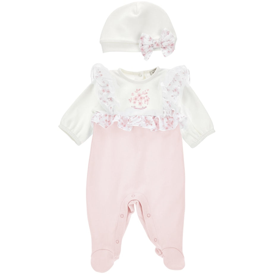Cotton Floral All-In-One and Hat Set (1-9 Months)
