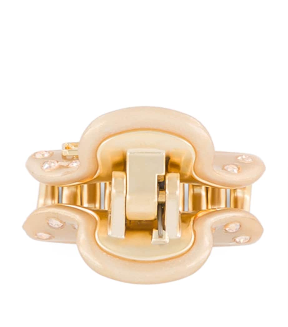 Alexandre de Paris Gold-Plated Crystal-Embellished Claw Hair Clip