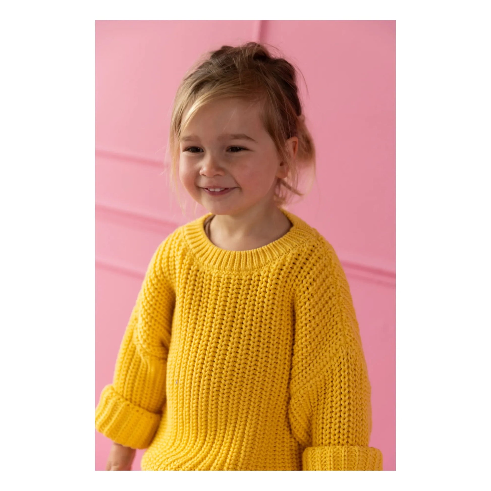 Yuki - Organic Cotton Chunky Sweater | Mustard