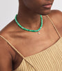 Yellow Gold and Emerald Thunderbird Beaded Necklace