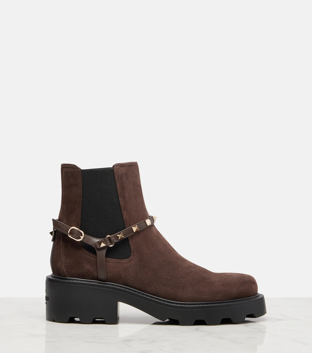 Valentino Garavani - Beatle Rockstud suede Chelsea boots
