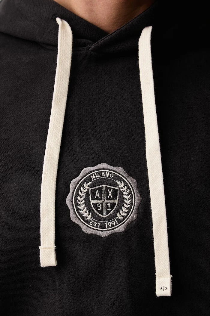 Pamuk ve elastanlı erkek kapüşonlu sweatshirt