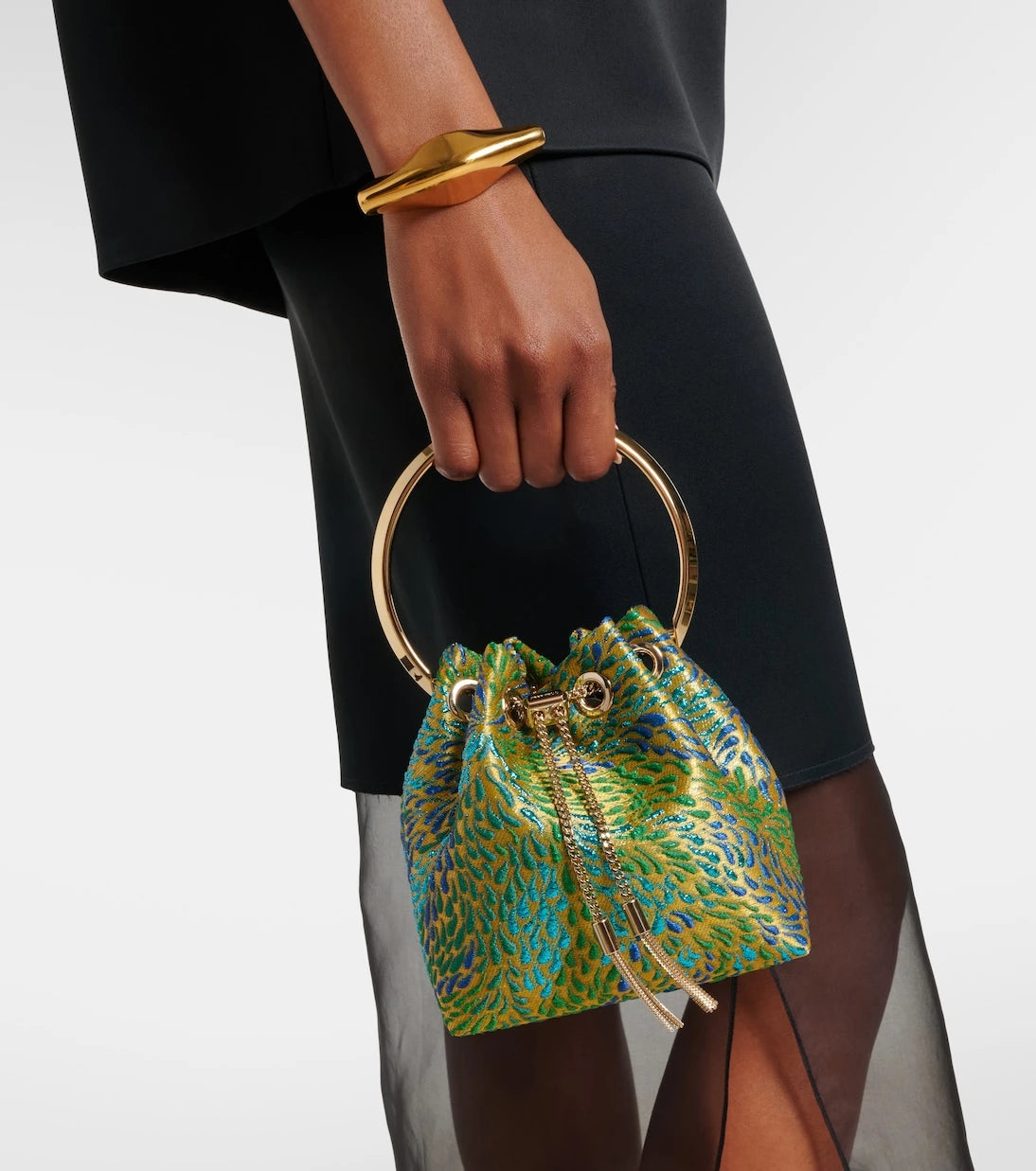 Jimmy Choo - Bon Bon brocade bucket bag