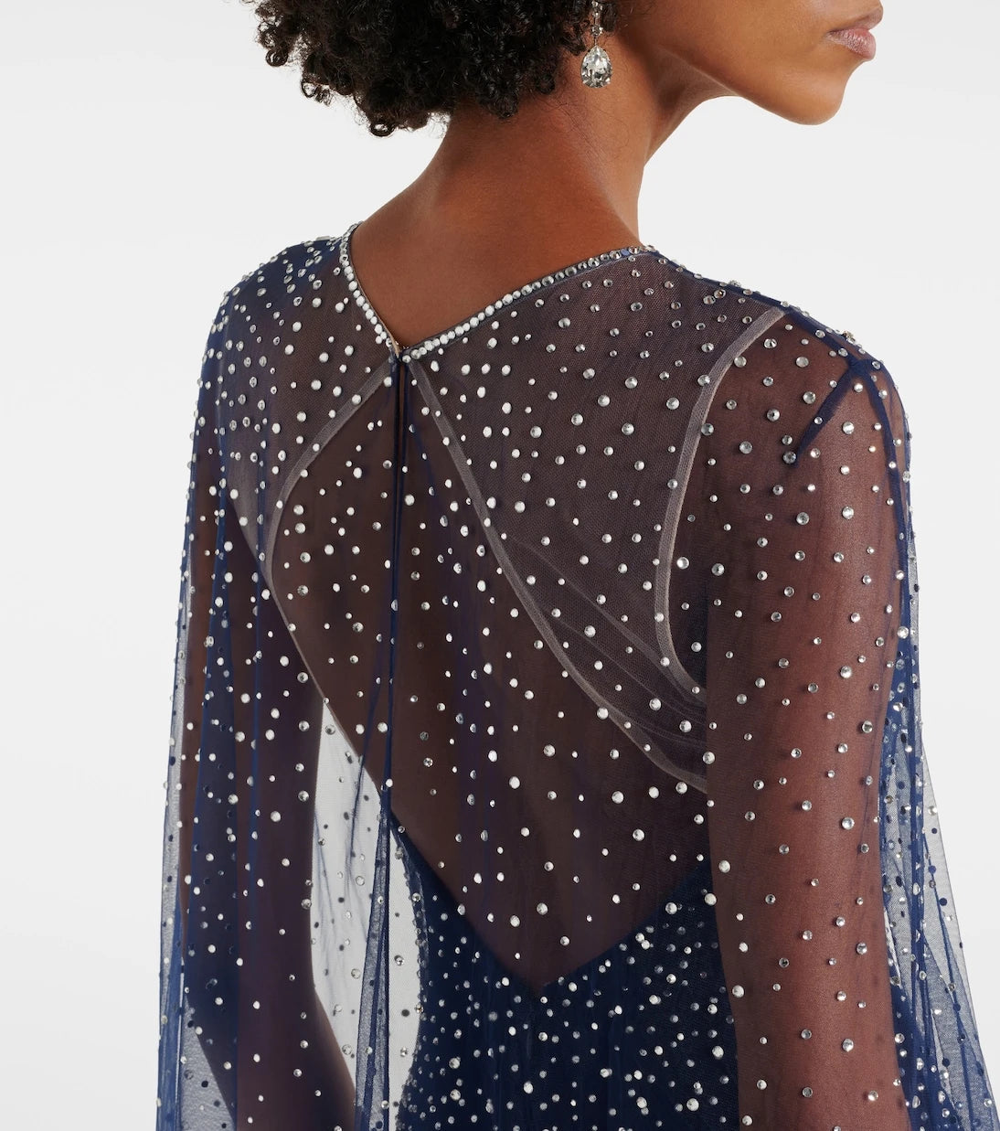 Jenny Packham - Embellished caped Mabel gown