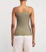 LESET Green Cotton Pointelle Tank Top