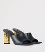 Leather Tape Heeled Mules 85