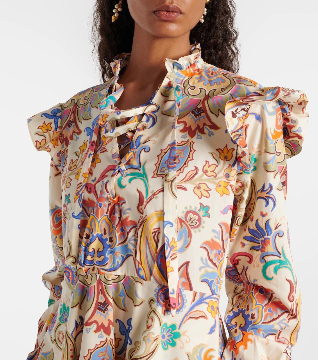 Etro - Printed cotton minidress