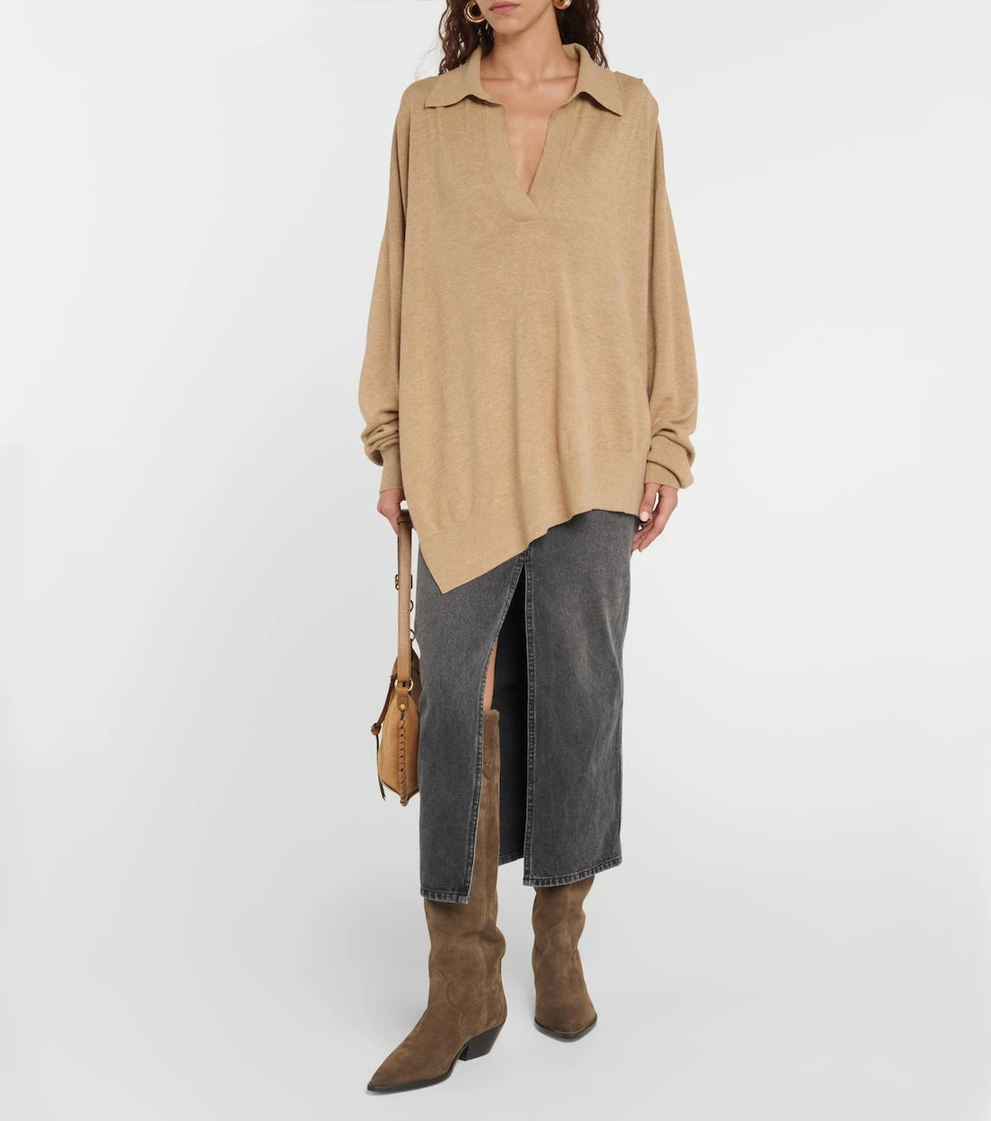 Isabel Marant - سويتر جيليان من قماش الجيرسيه المخلوط بالصوف