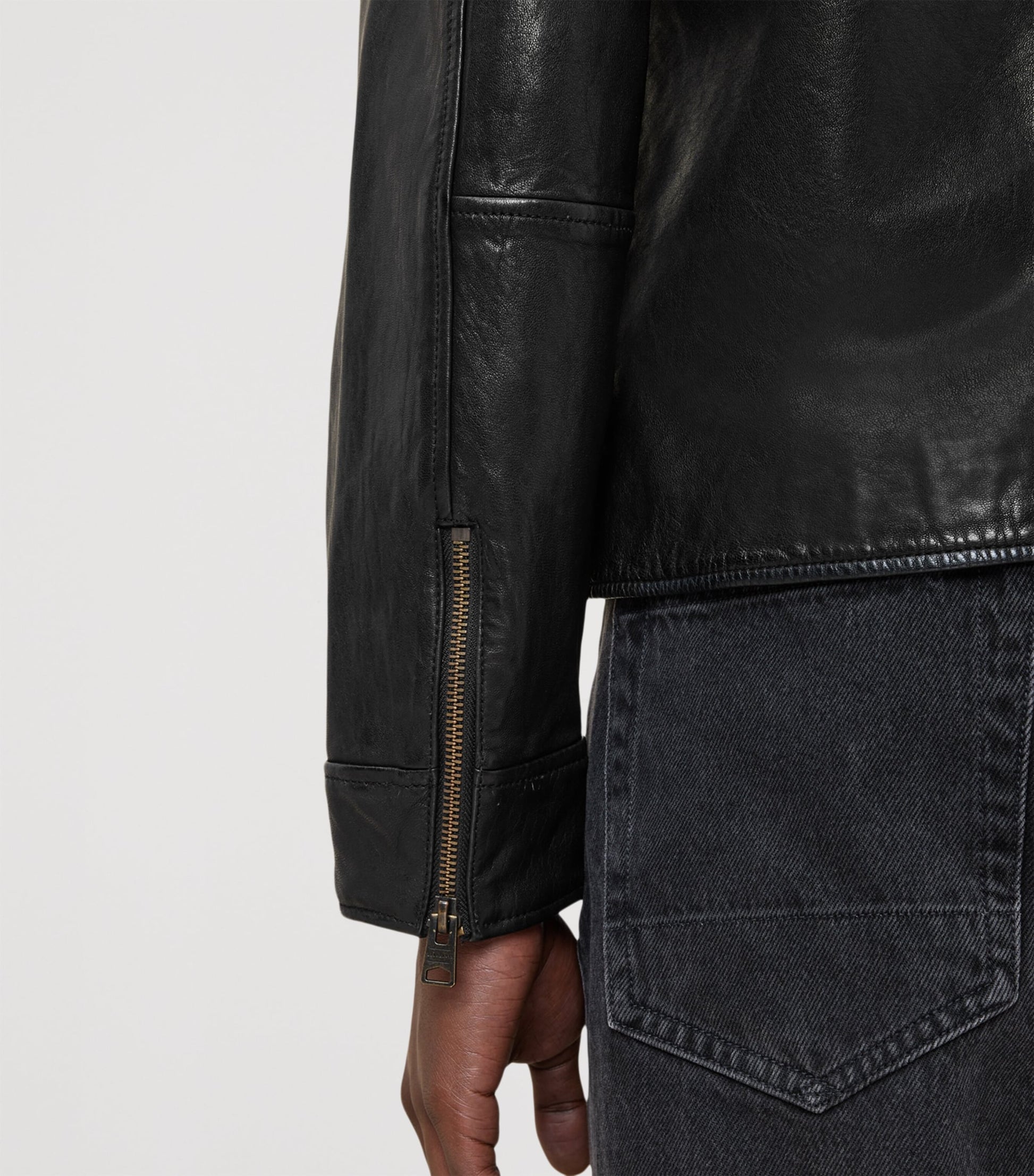 Black Leather Miller Jacket