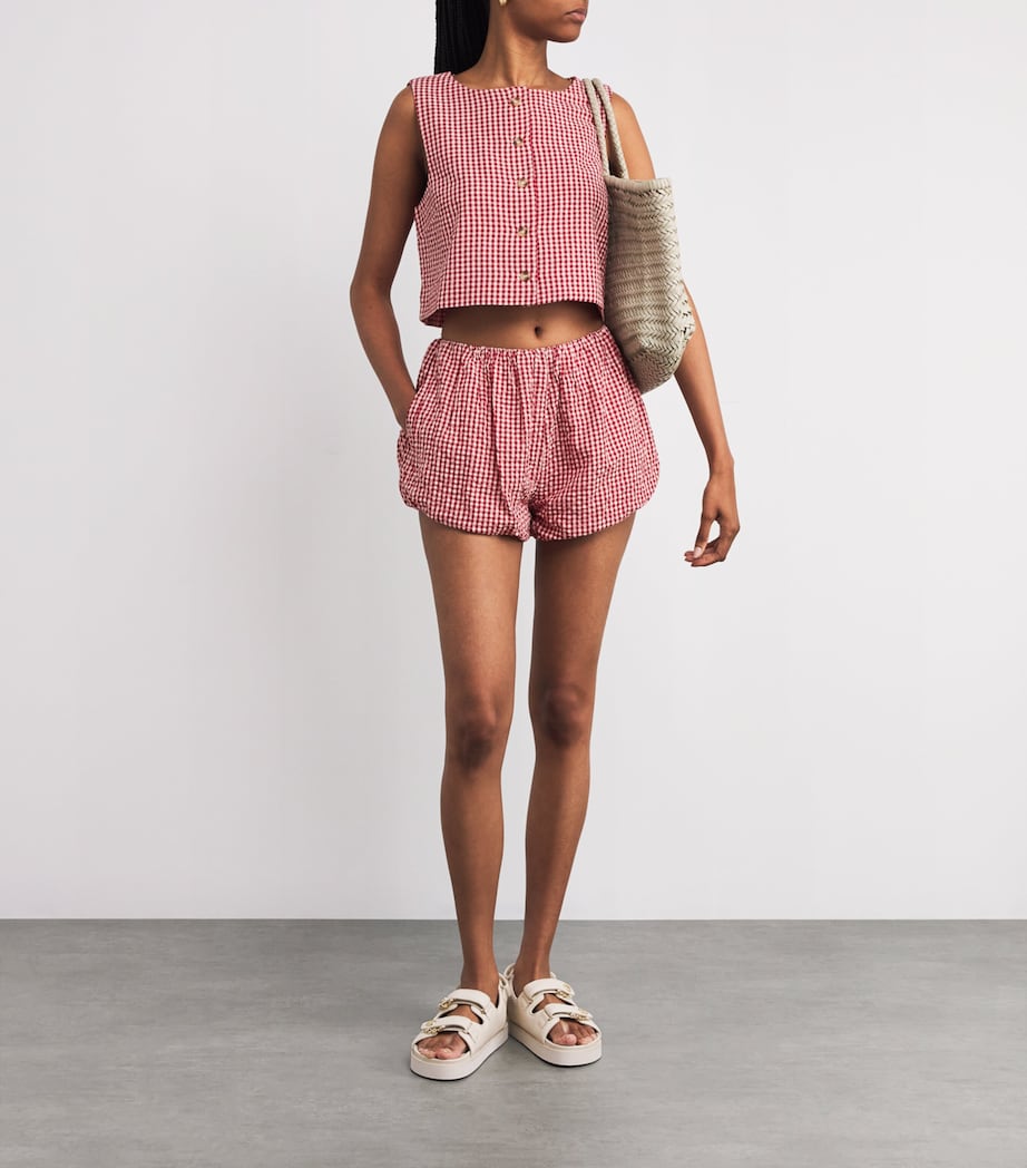 Gingham Aurelia Shorts RED GINGHAM