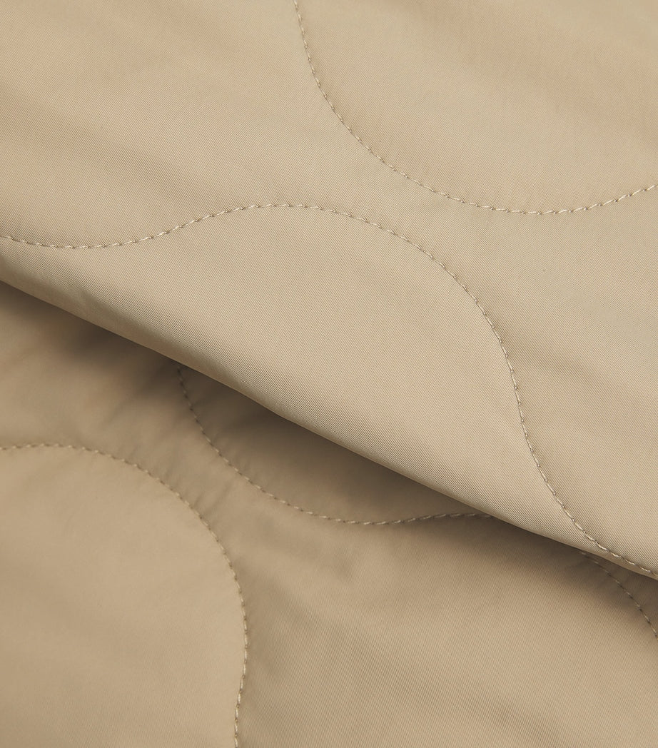 Beige Quilted Blix Bomber Jacket