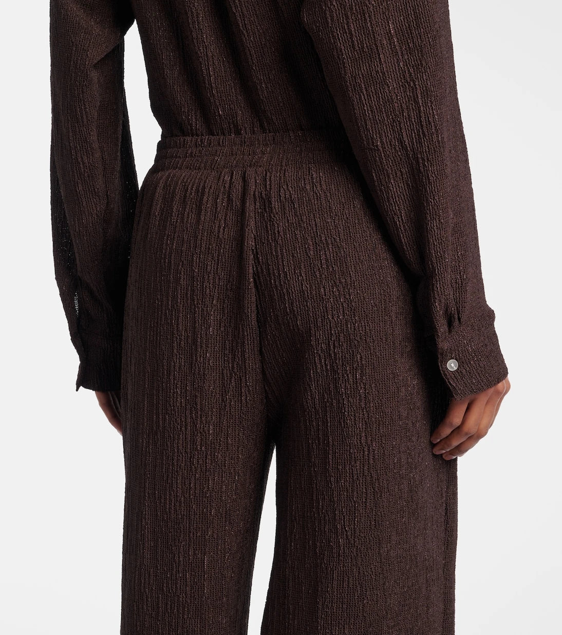 Jade Swim - Mika seersucker wide-leg pants