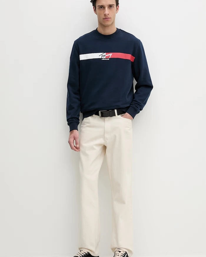 Tommy Jeans erkek pamuklu sweatshirt