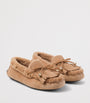 Manon Flat Suede-Shearling Loafers