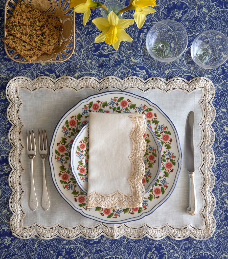 Linen Embroidered Emilia Placemat (50cm x 40cm)
