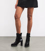 Christian Louboutin Black Macademia Suede Lace-Up Boots 100