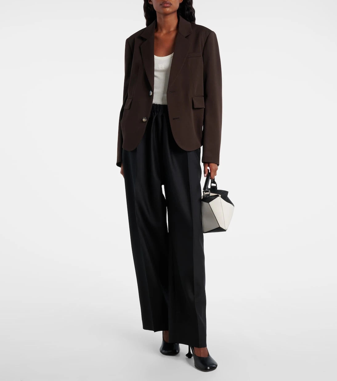 Loewe - x Albers Puzzle Small leather tote bag