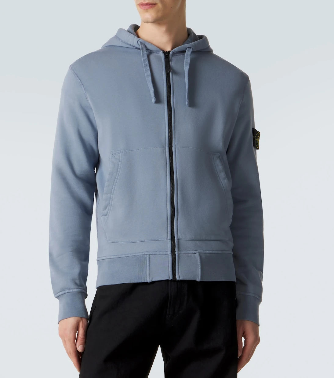 Stone Island - هودي بسحاب من قطن الجيرسي