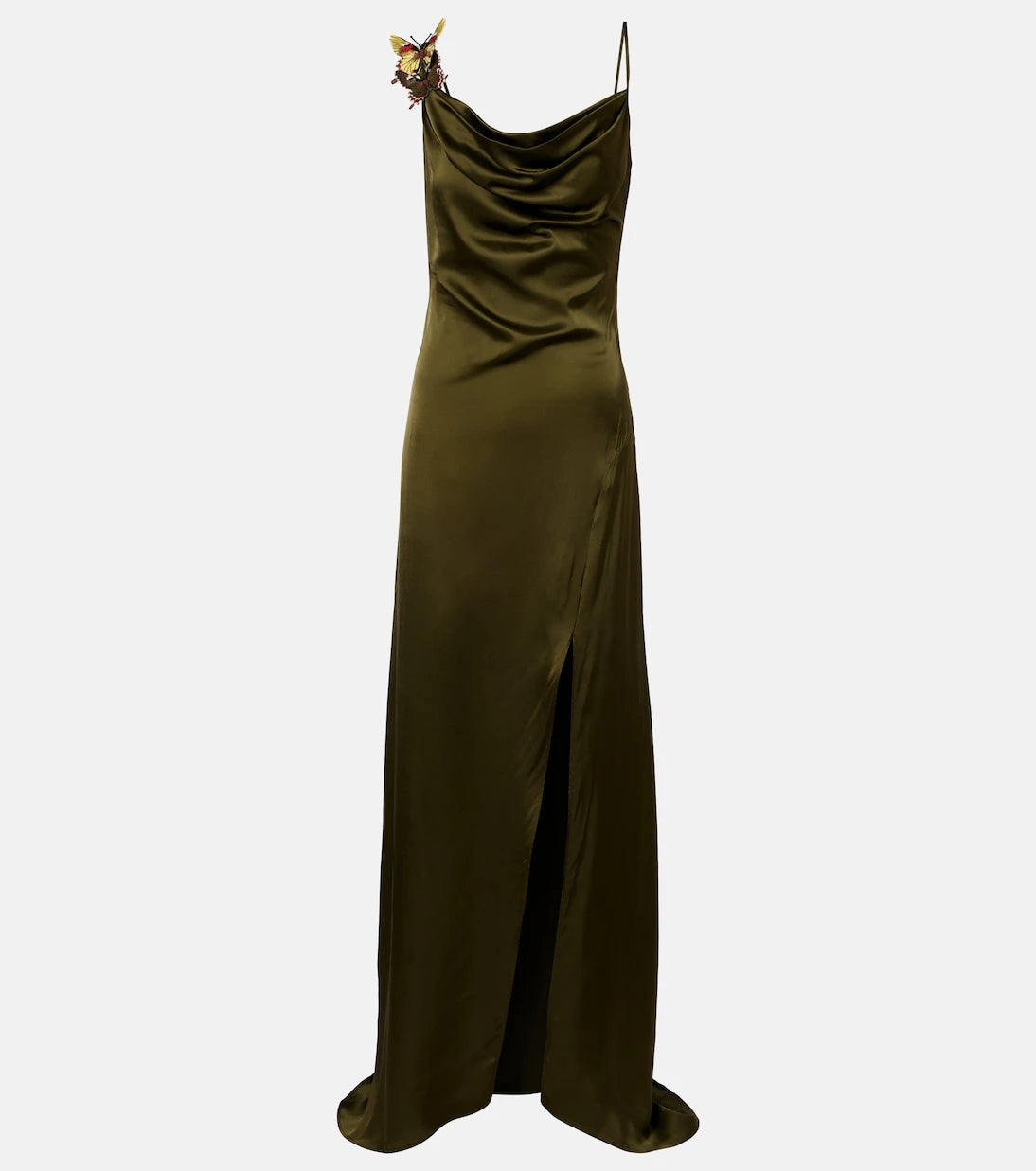 Blumarine - Appliqué satin gown