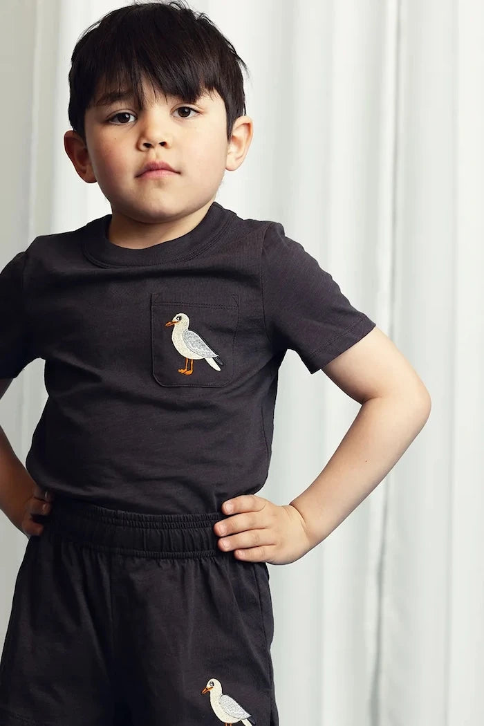 Mini Rodini Seagull Çocuk Pamuklu Kısa Şort