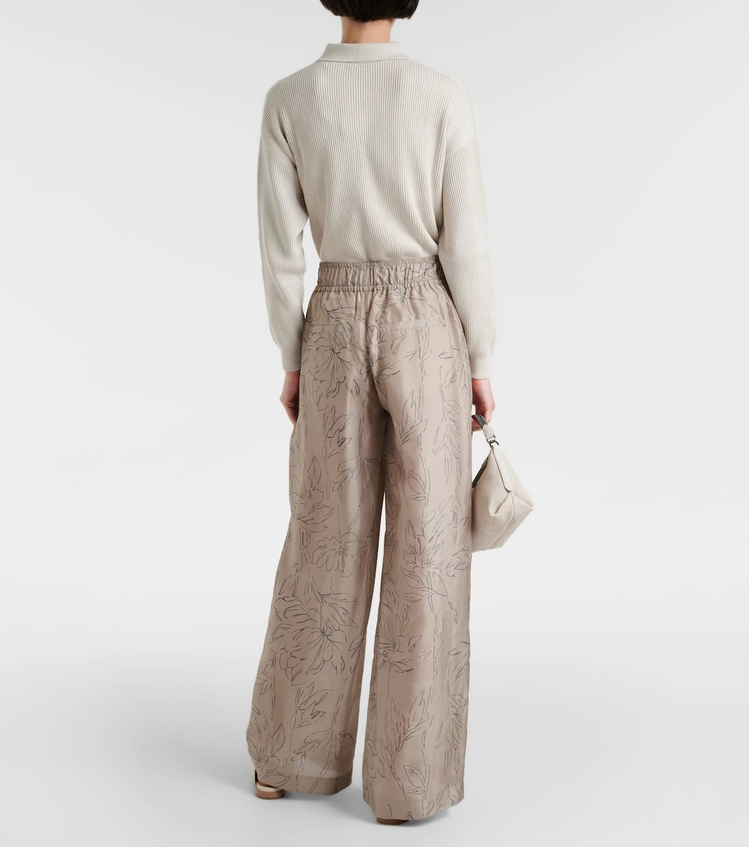 Brunello Cucinelli - Floral silk wide-leg pants