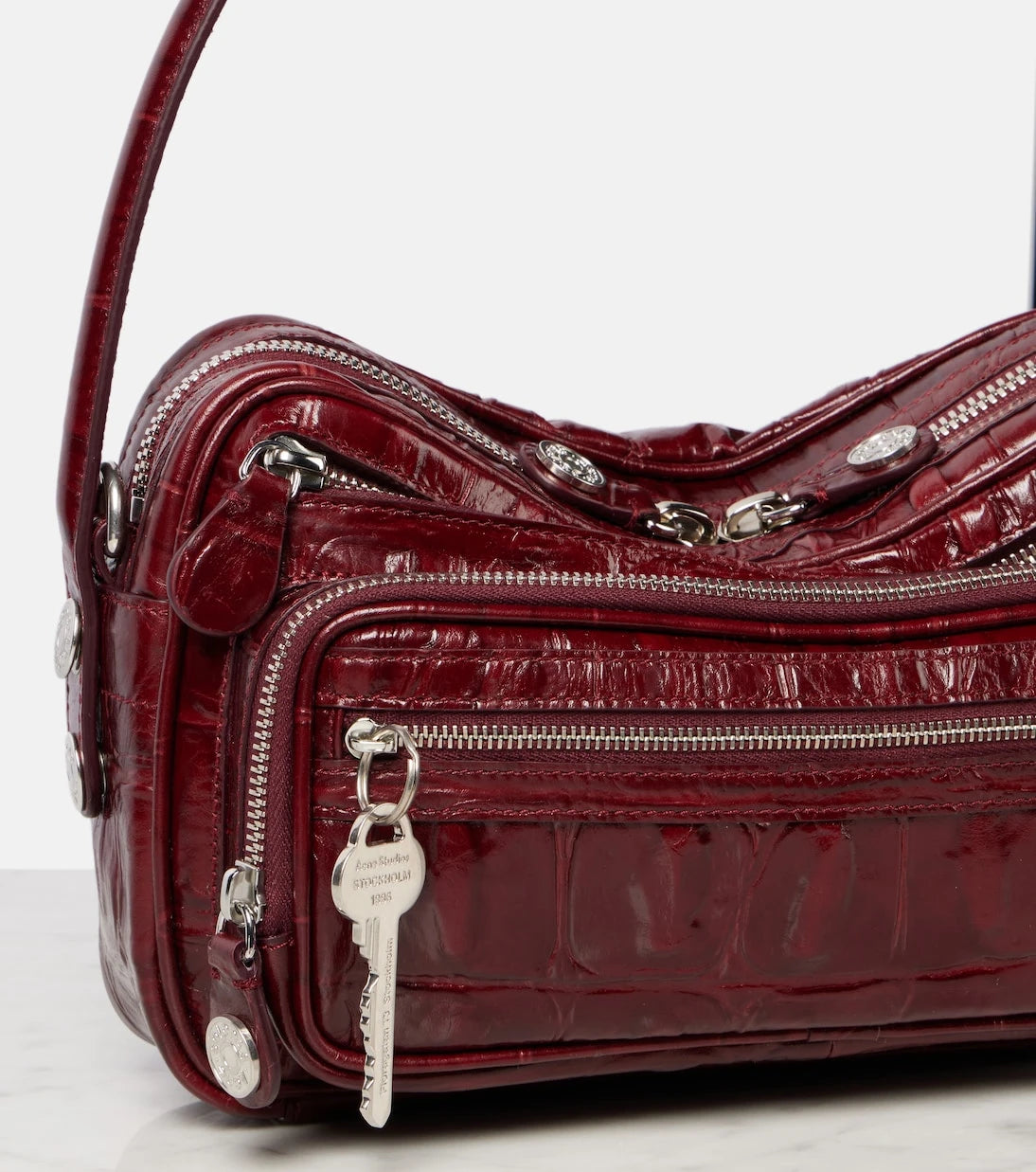 Acne Studios - Camero croc-effect leather shoulder bag