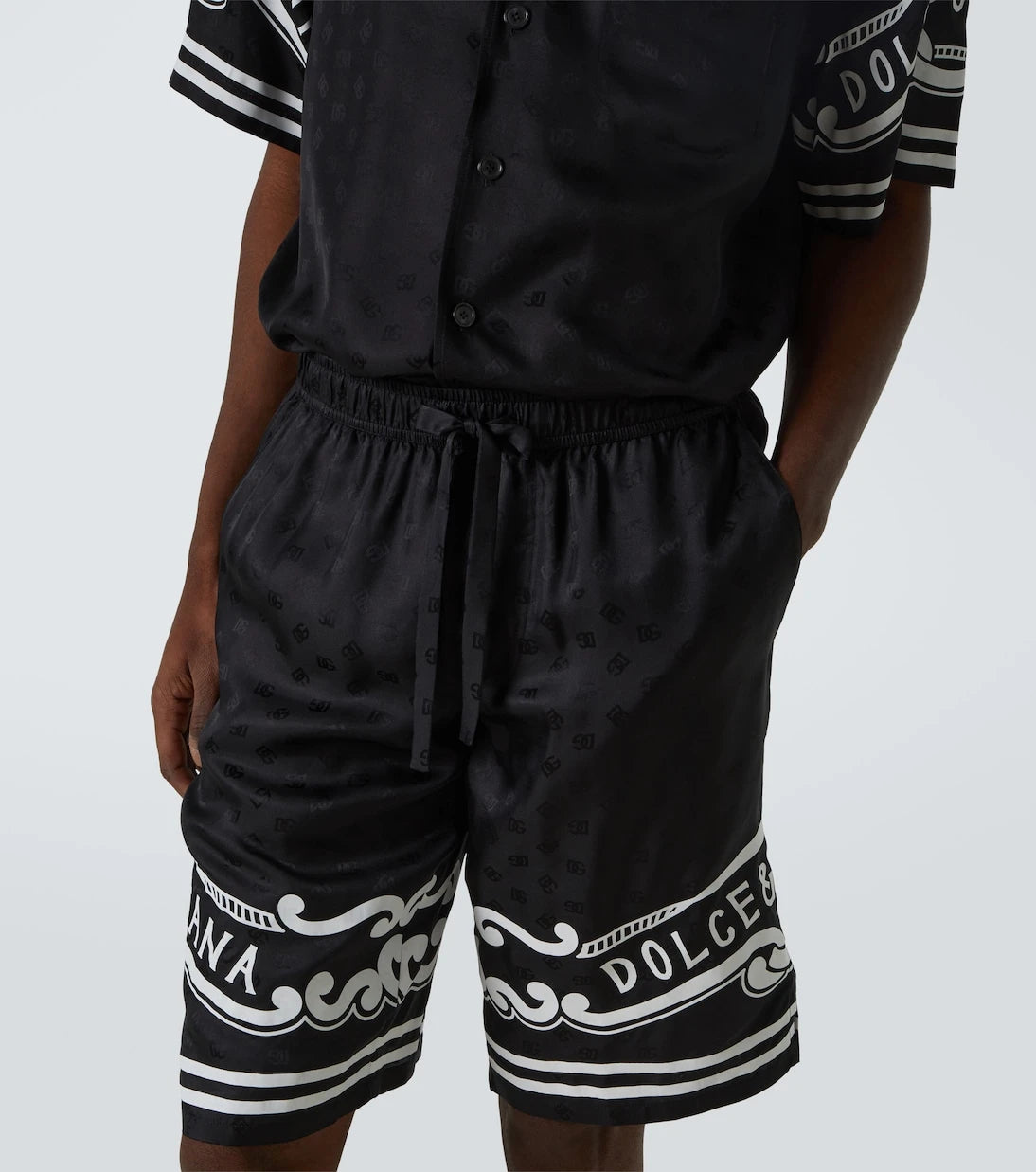 Dolce&Gabbana - Paisley silk twill Bermuda shorts