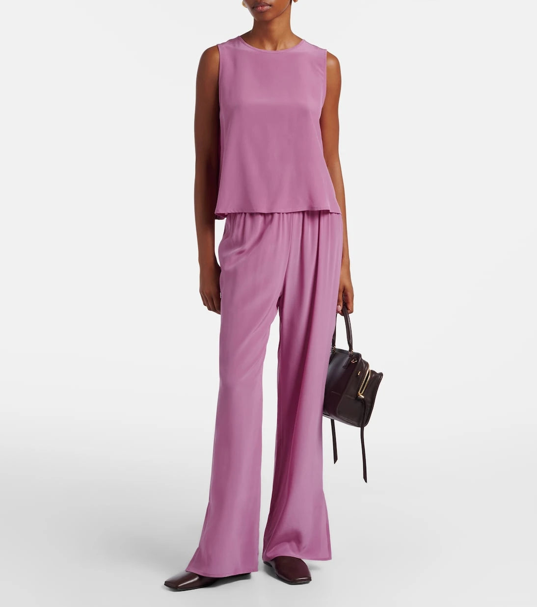 Asceno - Sofia silk crêpe tank top
