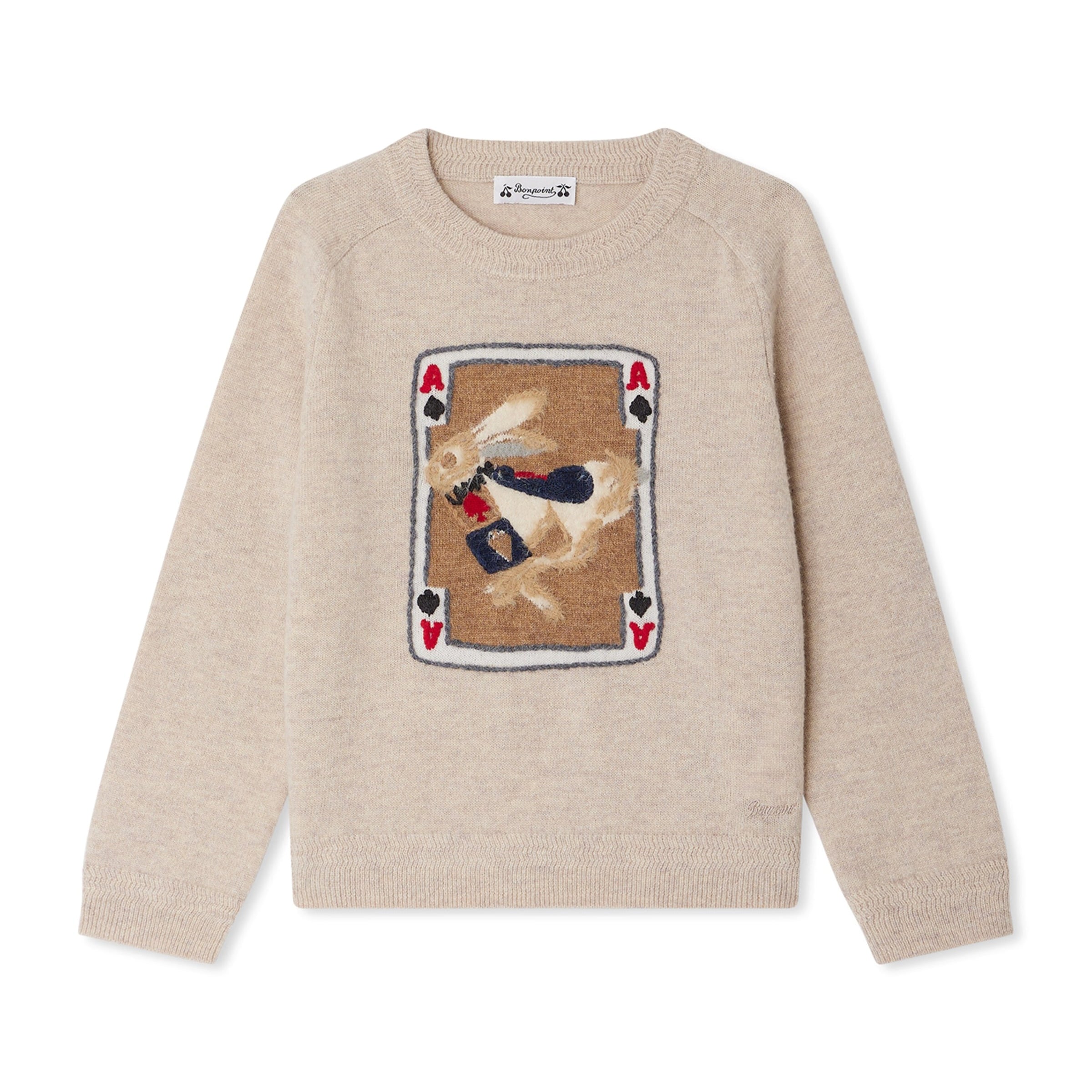 Wool Jacquard Rabbit Sweater (4-8 Years)