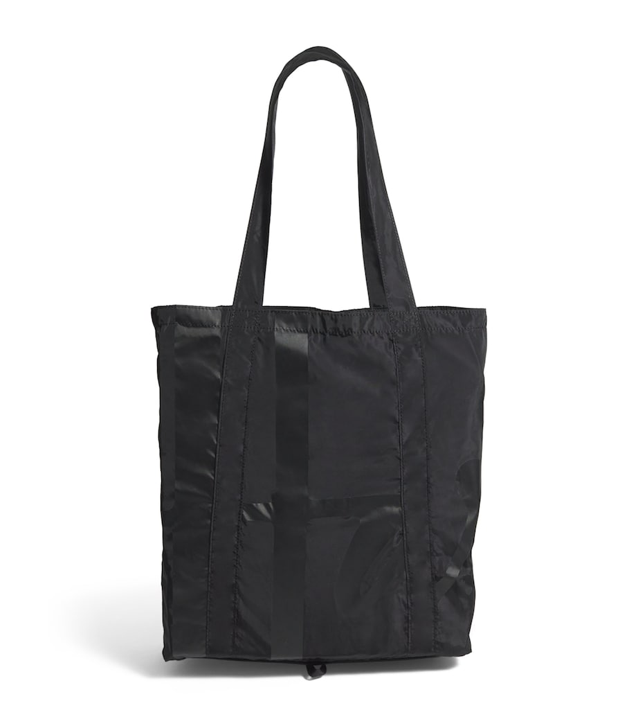 Black Logo Pocket Shopper Bag